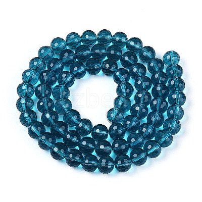 Transparent Glass Bead Strands GLAA-R095-10mm-27-1