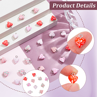 40Pcs 5 Styles Handmade Polymer Clay Charms CLAY-SC0002-91B-1