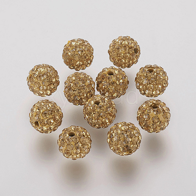 Polymer Clay Rhinestone Beads RB-K050-8mm-C27-1