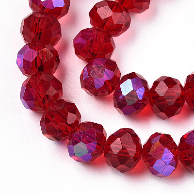 Electroplate Glass Beads Strands EGLA-A034-T4mm-L20-1