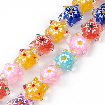 Glass Beads Strands X1-LAMP-F029-03F-1