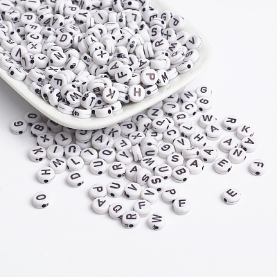 Mixed Initial Acrylic Beads X-MACR-2083-1