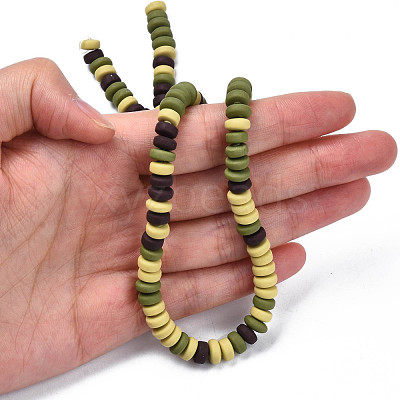 Handmade Polymer Clay Beads Strands CLAY-N008-008W-1