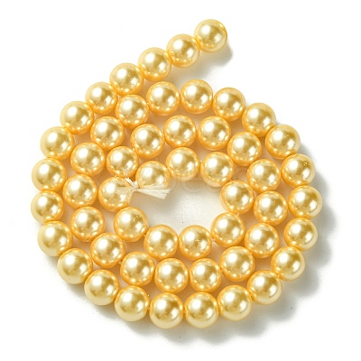 Eco-Friendly Glass Pearl Beads Strands HY-A008-8mm-RB072-1