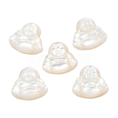 Natural White Shell Carved Cabochons SSHEL-B006-04-1