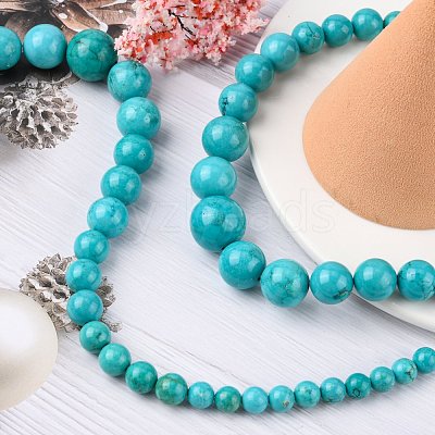 Natural Magnesite Graduated Beads Strands G-F604-01-1