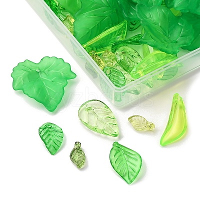 210Pcs 7 Styles Transparent Acrylic Pendants TACR-FP0001-07-1