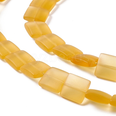 Transparent Frosted Glass Beads Strands FGLA-S001-M01-1