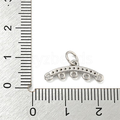 Brass Micro Pave Clear Cubic Zirconia Chandelier Component Links KK-NH0003-01P-1