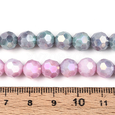 Anti-Tarnish Electroplate Glass Beads Strands EGLA-T021-8mm-15-06-1
