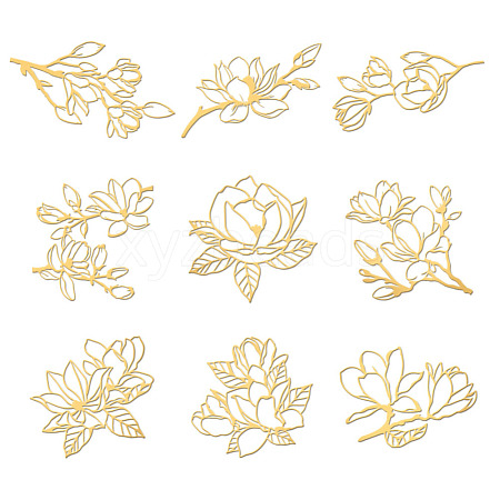 9Pcs Nickel Self-adhesive Picture Stickers DIY-WH0450-217-1