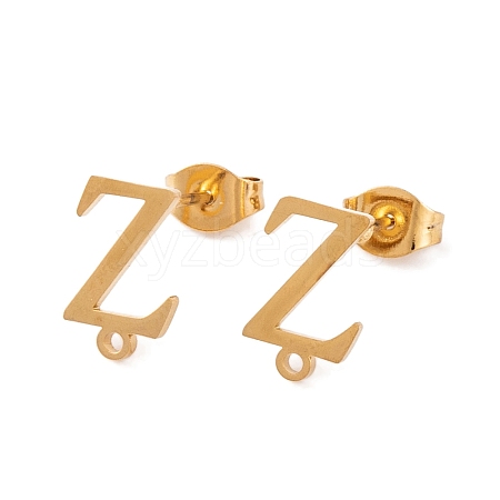 Ion Plating(IP) 304 Stainless Steel Stud Earrings FIND-Q103-01Z-G-1