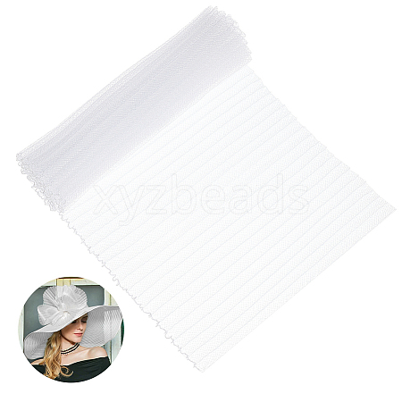 Plastic Ruffle Pleated Trim Fabric for Dress Bag Decoration DIY-WH0568-54D-1