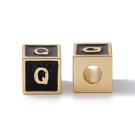 Rack Plating Brass Enamel Beads KK-B060-04G-01Q-1