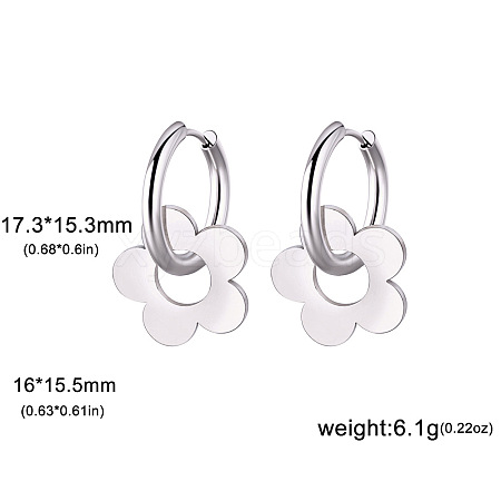 304 Stainless Steel Hoop Earrings FS-WG6A0FB-13-1
