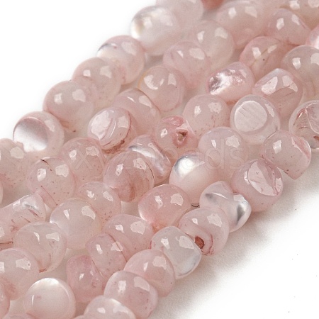 Natural White Shell Dyed Beads Strands BSHE-Z005-03D-1