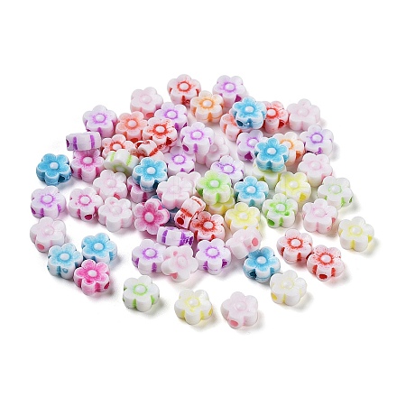 Craft Style Opaque Acrylic Beads OACR-A027-02-1