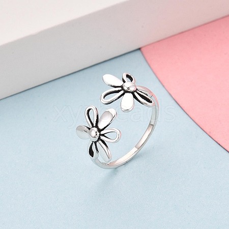 925 Sterling Silver Open Cuff Rings for Women STER-N016-135AS-1