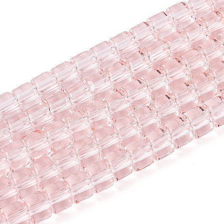Transparent Glass Beads Strands GLAA-N065-4x4mm-A03-1