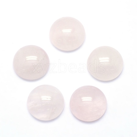 Natural Rose Quartz Cabochons G-P393-R20-14.5mm-1