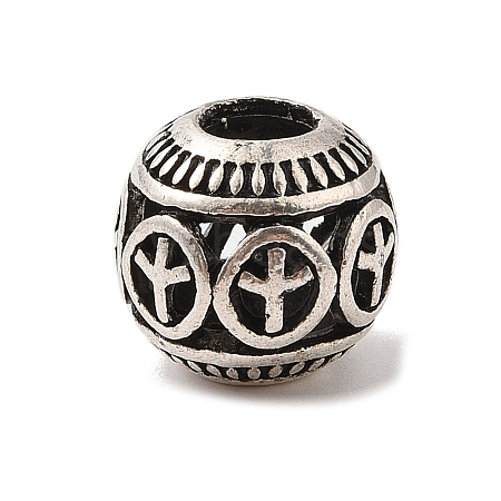 Tibetan Style Alloy European Beads TIBE-Q090-04AS-1