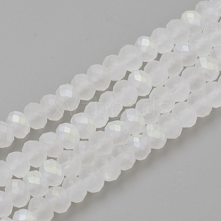 Electroplate Glass Beads Strands X-EGLA-S141-4mm-01E-1