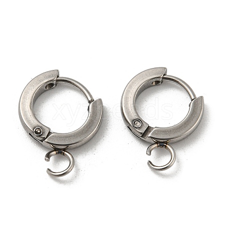 Tarnish Resistant 201 Stainless Steel Huggie Hoop Earrings Findings STAS-A167-01E-P-1