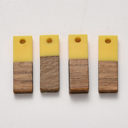 Resin & Walnut Wood Pendants RESI-S358-B-79R-1