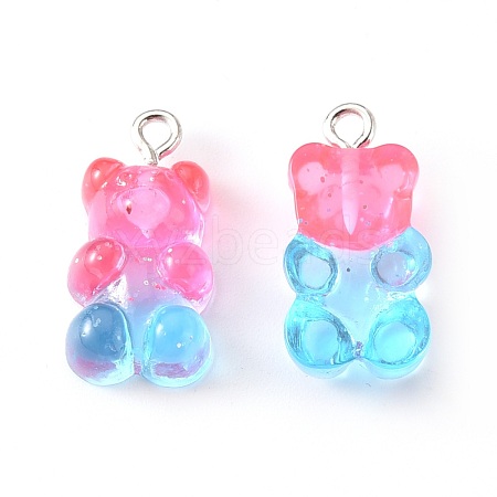 Transparent Resin Pendants X-RESI-R429-31J-1