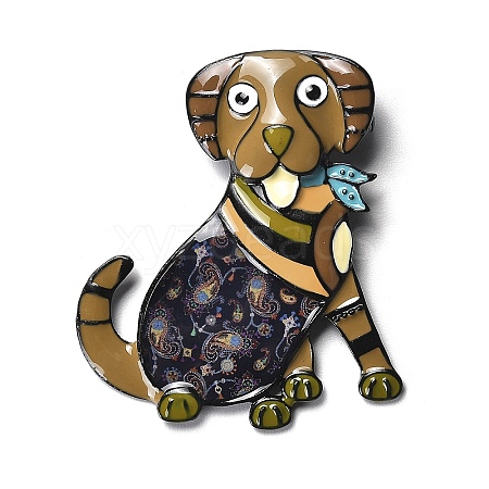 Animal Theme Zinc Alloy Enamel Brooch JEWB-M033-04EB-1