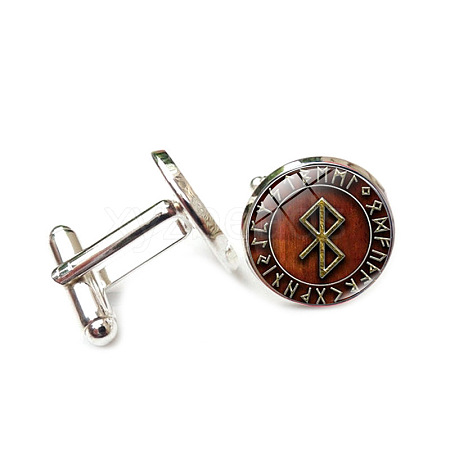 Alloy Enamel Compass Cufflinks PW-WG42FEF-12-1