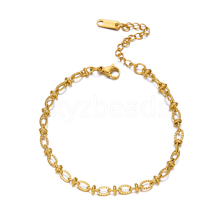 304 Stainless Steel Link Chain Bracelets WG30883-01-1