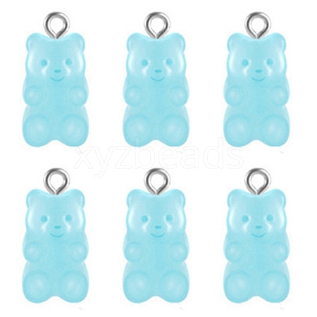 Transparent Resin Pendants HJEW-TAC0007-02E-1