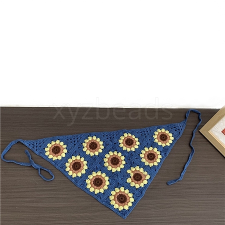 Triangle Lovely Flower Pattern Cloth Hair Kerchief PW-WG955E2-06-1