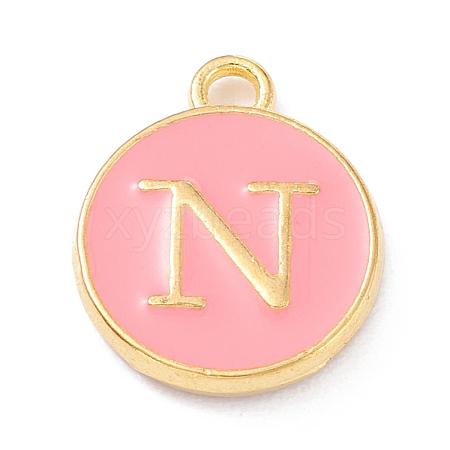 Golden Plated Alloy Enamel Charms X-ENAM-Q437-14N-1