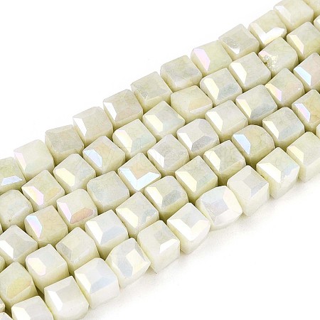 Anti-Tarnish Electroplate Glass Beads Strands GLAA-T025-4mm-10D-1