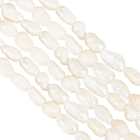 GOMAKERER 1 Strand Natural Cultured Freshwater Pearl Beads Strands PEAR-GO0001-04-1