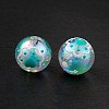 UV Plating Rainbow Iridescent Acrylic Enamel Beads OACR-I003-12A-3