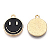 Light Gold Tone Alloy Enamel Pendants ENAM-N056-197F-1