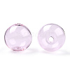 Transparent Blow High Borosilicate Glass Globe Beads X-GLAA-T003-09A-1
