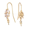 Brass Micro Pave Cubic Zirconia Earring Hooks X-KK-K244-40G-2