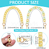 2Pcs 2 Styles Transparent Acrylic Curb Chain Bag Handles AJEW-PH0008-15-2