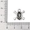 316 Surgical Stainless Steel Micro Pave Cubic Zirconia Pendants STAS-G349-40AS-3