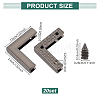 20 Sets Zinc Alloy Purse Corner for Bag FIND-GO0003-66B-2