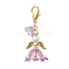 Handmade Glass Seed Beaded Angel Pendant Decorations HJEW-MZ00381-02-2