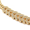 Golden Brass Micro Pave Cubic Zirconia Link Bracelets BJEW-P314-A07-G-2