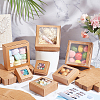Square Foldable Creative Kraft Paper Box LS-CON-WH0089-20A-4