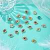 32Pcs 7 colors Glass Connector Charms GLAA-AR0001-29-2
