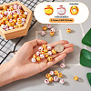 200Pcs 2 Colors Opaque Acrylic Round Beads SACR-BY0001-02-7