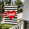 Valentine's Day Theme Linen Garden Flags AJEW-H146-03A-5